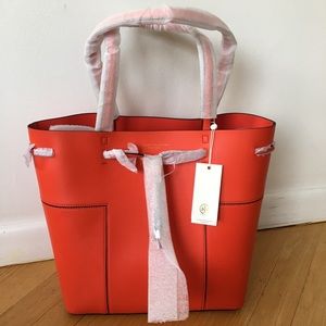 Tory Burch Block T Drawstring Tote